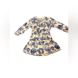 Farm Rio Blue Floral Peasant Dress Tunic